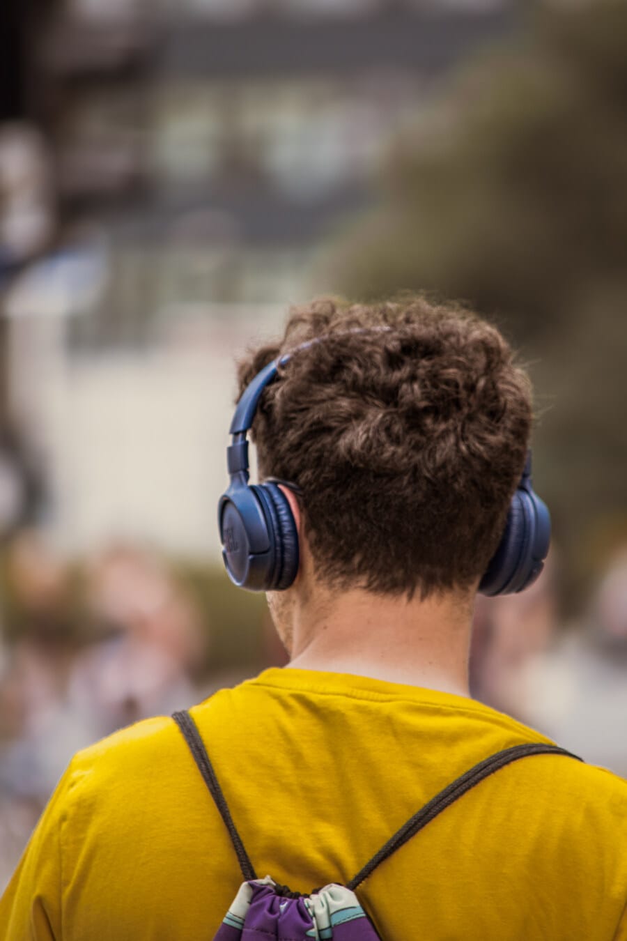 teenager, boy, wireless, hairstyle, headset, headphones, stereo, gadgets, outdoors, music