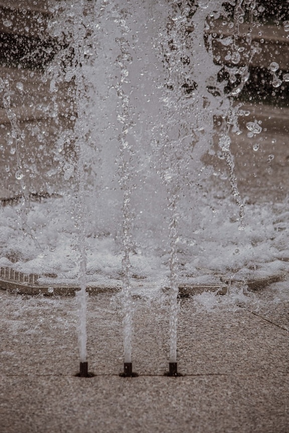 water pump, water jump, wet, fountain, splash, bauble, monochrome, detail, moisture, urban