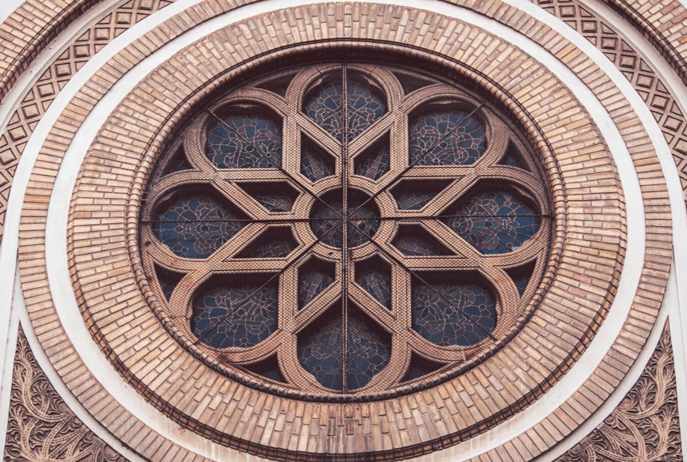 medieval, ornamental, window, bricks, wall, architectural style, heritage, architecture, round, art
