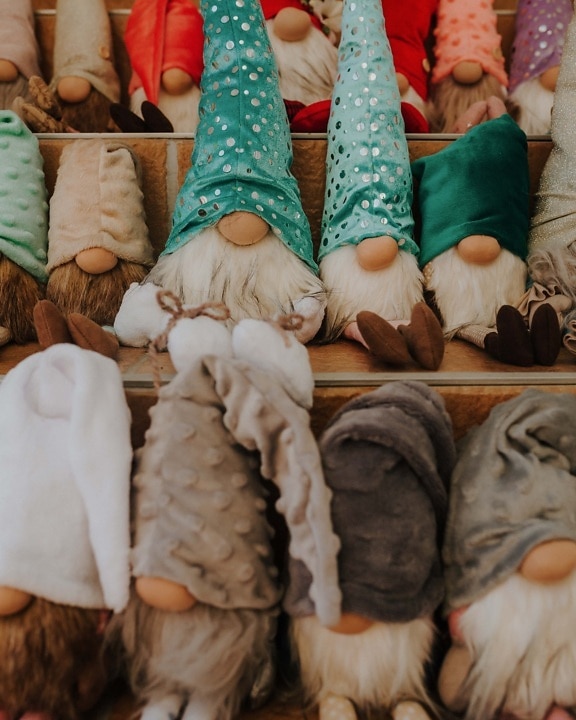 plush, dolls, many, dwarf, toys, group, stock, doll, close-up, decorative