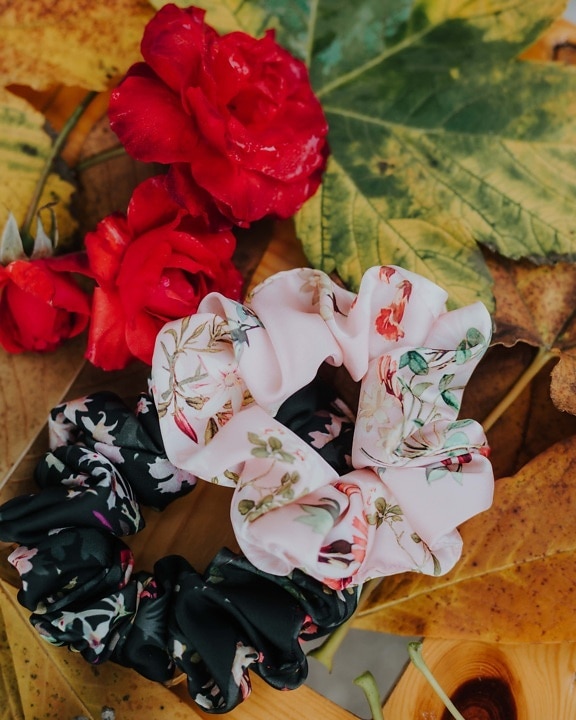 colorful, headband, ribbon, silk, decoration, arrangement, flower, rose, leaf, color