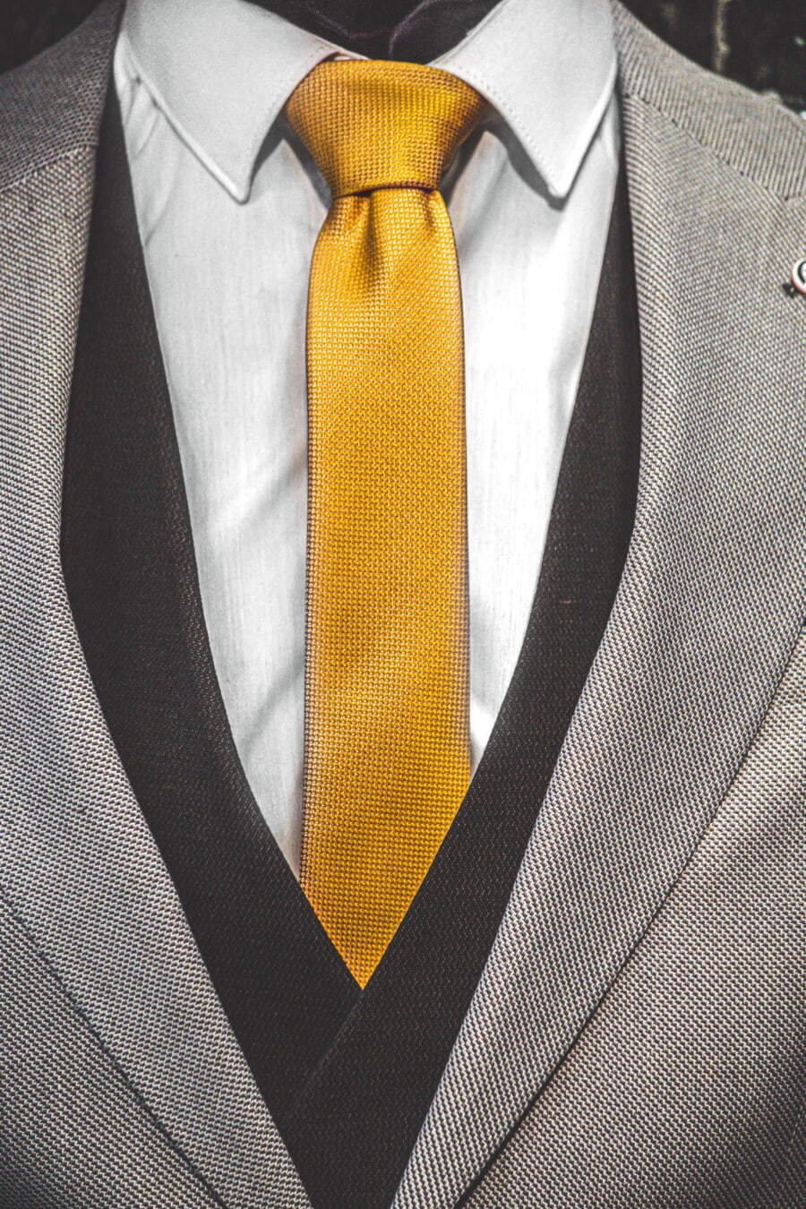yellow, tie, tuxedo suit, jacket, black and white, textile, cotton, garment, businessman, suit