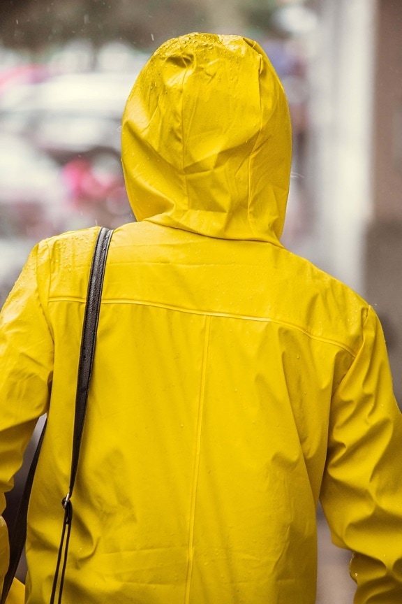 водонепроницаемый, дождь, желтый, Куртка, лица, плохая погода, капли, сезон дождей, на открытом воздухе, человек