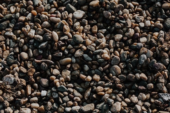 grusgrave, småsten, sten, tekstur, klippe, sten, grus, tæt på, mange, bunke
