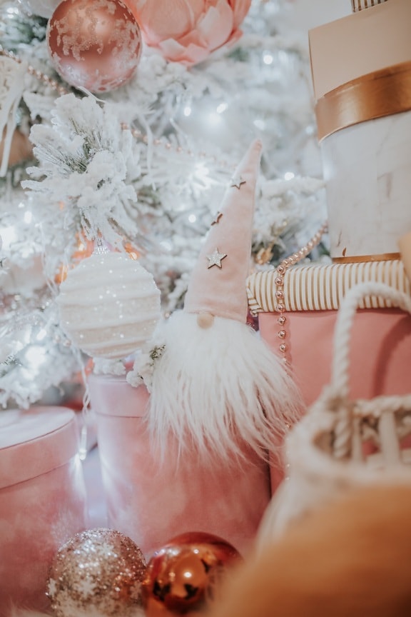 vánoční strom, krabice, luxusní, dary, vánoční, ornament, dekorace, design interiéru, tradiční, uvnitř
