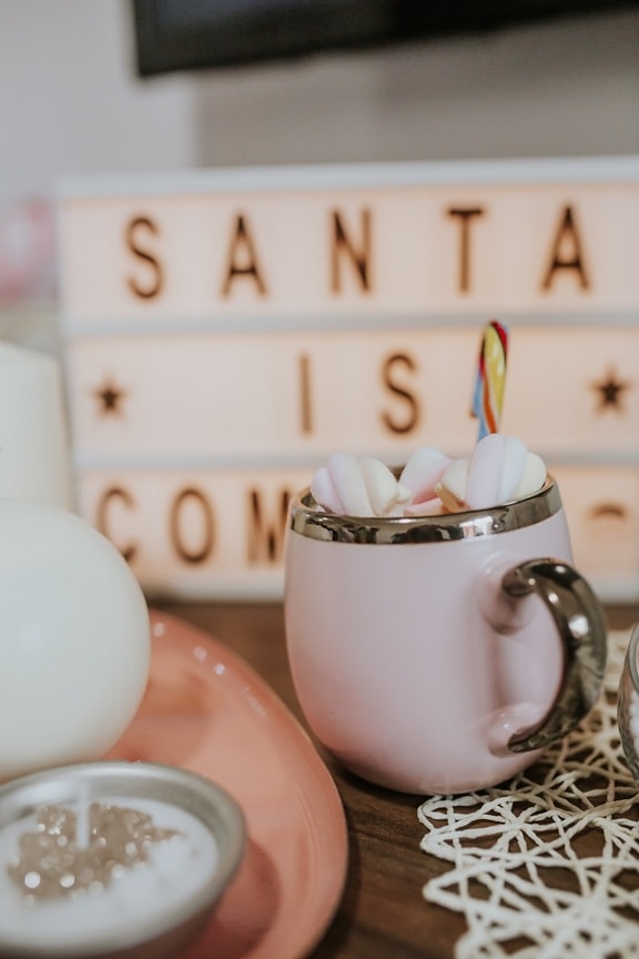 kubek, dekoracja, Boże Narodzenie, Ceramika, porcelany, cukierki, słodycze, Puchar, tradycyjne, cukier