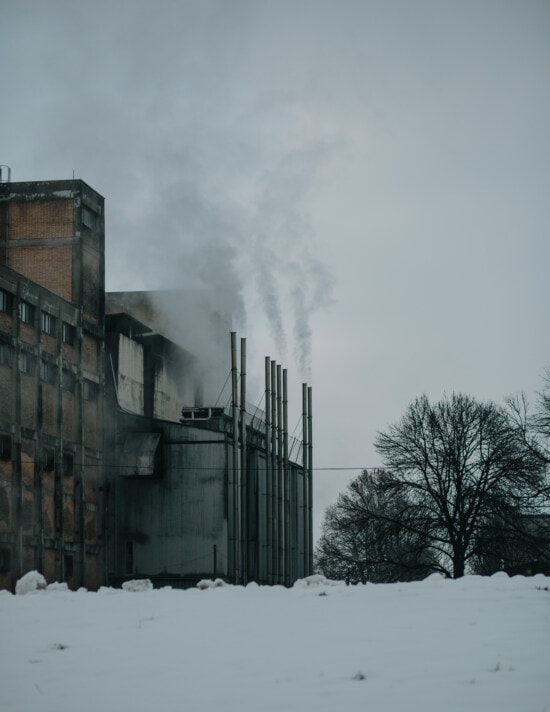 pollution, industry, factory, chimney, smog, warehouse, climate, condensation, fog, smoke