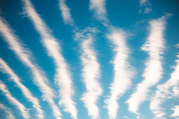 white, vertical, lines, clouds, blue sky, cloudy, atmosphere, fair weather, cloudiness, sun