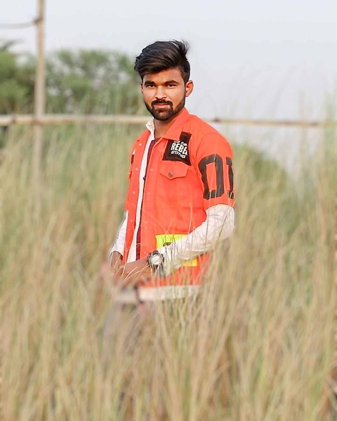 man, handsome, India, photo model, portrait, photography, grass, person, outdoors, nature