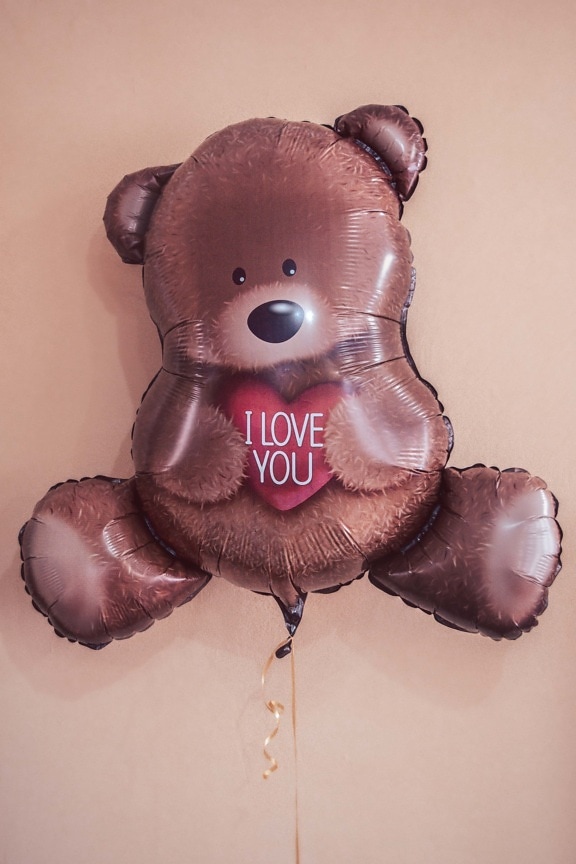 气球, 泰迪熊玩具, 浪漫, 可爱, 氦, 爱, 可爱, 玩具, 有趣, 复古