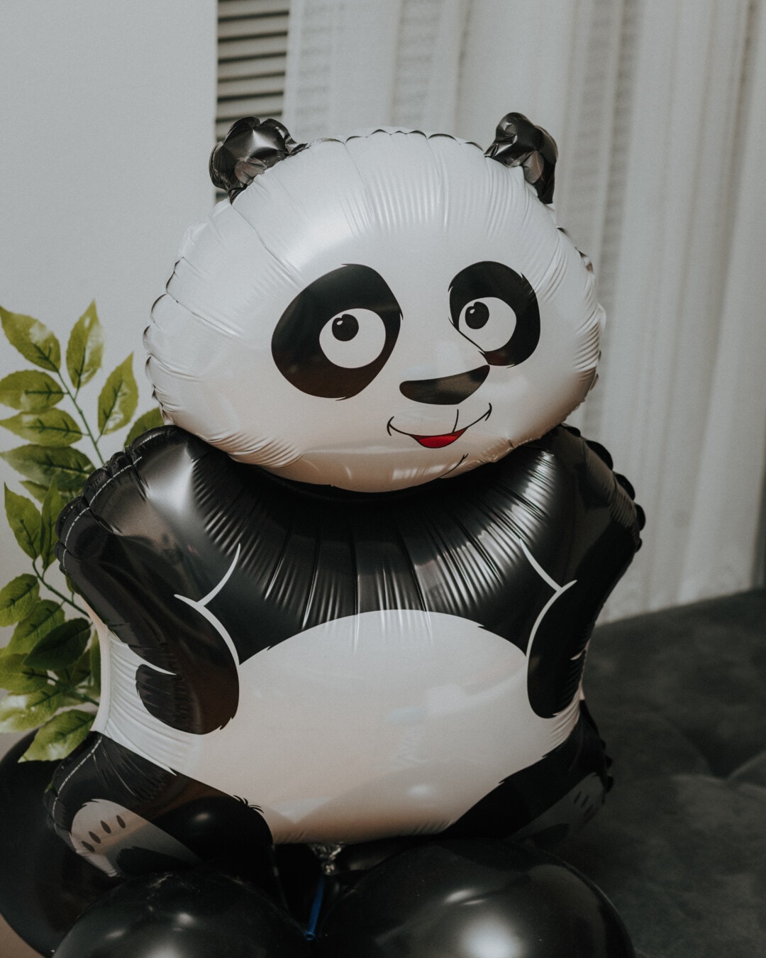 panda, balloon, toy, plastic, black and white, funny, fun, mascot, cute, object