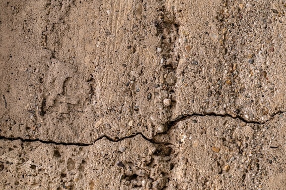 hormigón, patrón de, superficie, sucio, cemento, polvo, seco, material, marrón, gris