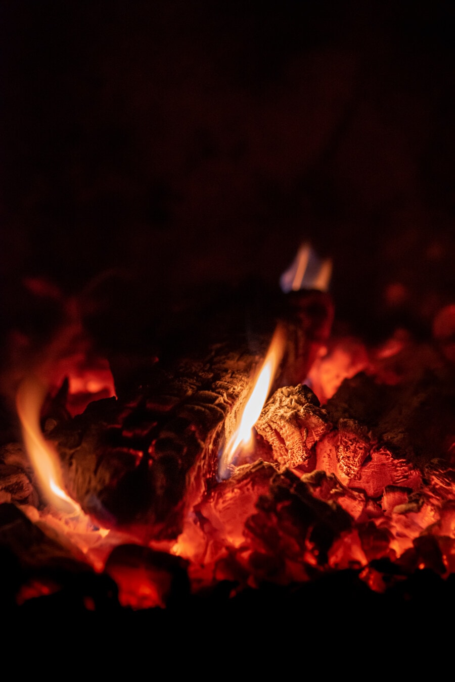 lareira, fogueira, fogo, queimadura, luz, calor, quente, quente, carvão, fogueira