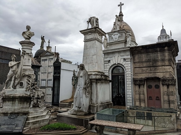 cimetière, Pierre tombale, Pierre tombale, baroque, beaux arts, tombe, architecture, statue de, vieux, sculpture