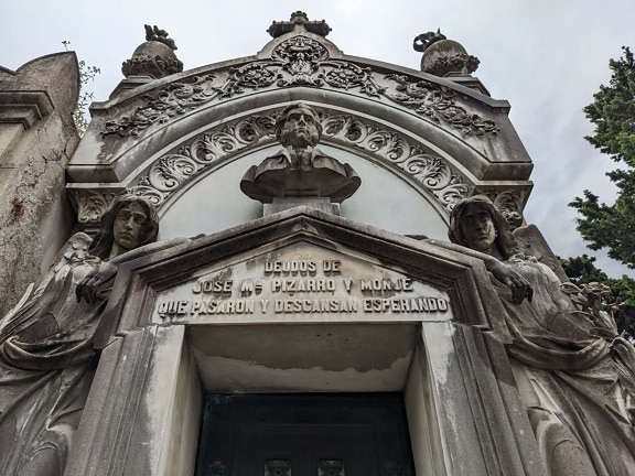 entrance, memorial, gravestone, tombstone, relief, baroque, religion, architecture, facade, art