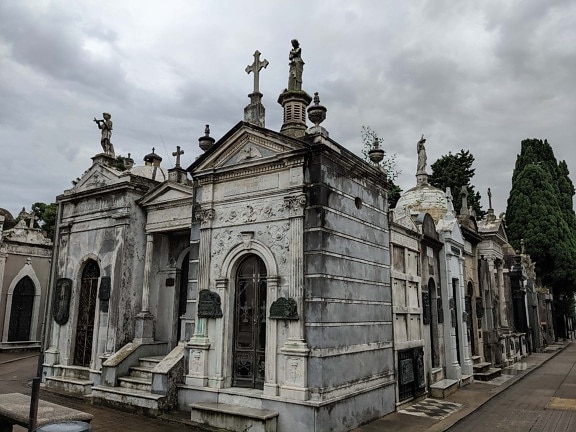 begraafplaats, grafsteen, katholieke, handgemaakte, Schone Kunsten, het platform, religie, oude, Straat, buitenshuis