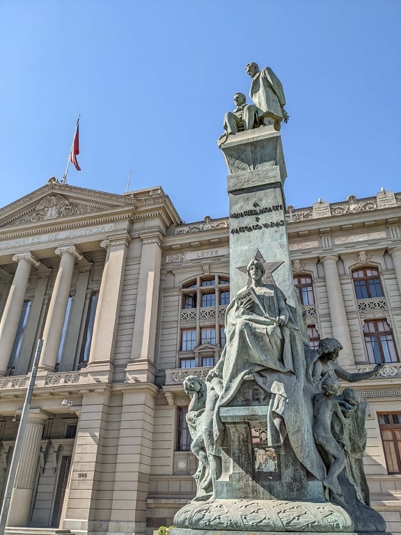 stora, skulptur, Memorial, stadens centrum, gata, Parlamentet, staty, fasad, Skapa, palace