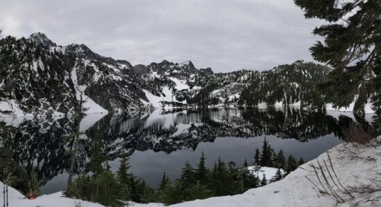 vrch, pri jazere, reflexie, vrch, zimné, Príroda, ľad, sneh, rozsah, drevo
