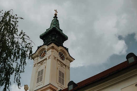 Torre de la iglesia, ortodoxa, alto, Bizantino, Serbia, cubierta, arquitectura, construcción, religión, iglesia