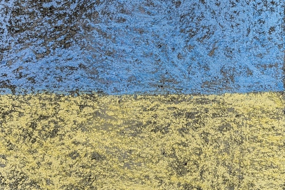 Ukraine, flag, drawing, drawing chalk, pattern, texture, grunge, nature, color, surface