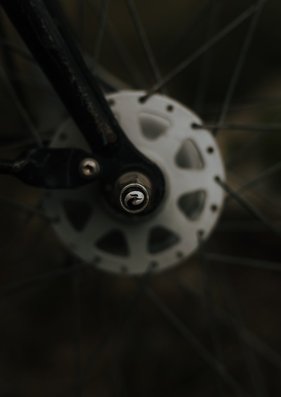 enfoque, bicicleta, disco, rueda, parte, dispositivo, del engranaje, vehículo, precisión, cromo