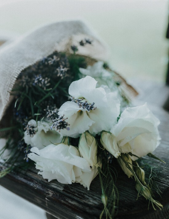 white roses, lavender, elegant, aromatherapy, bouquet, fragrance, flower, rose, flowers, arrangement