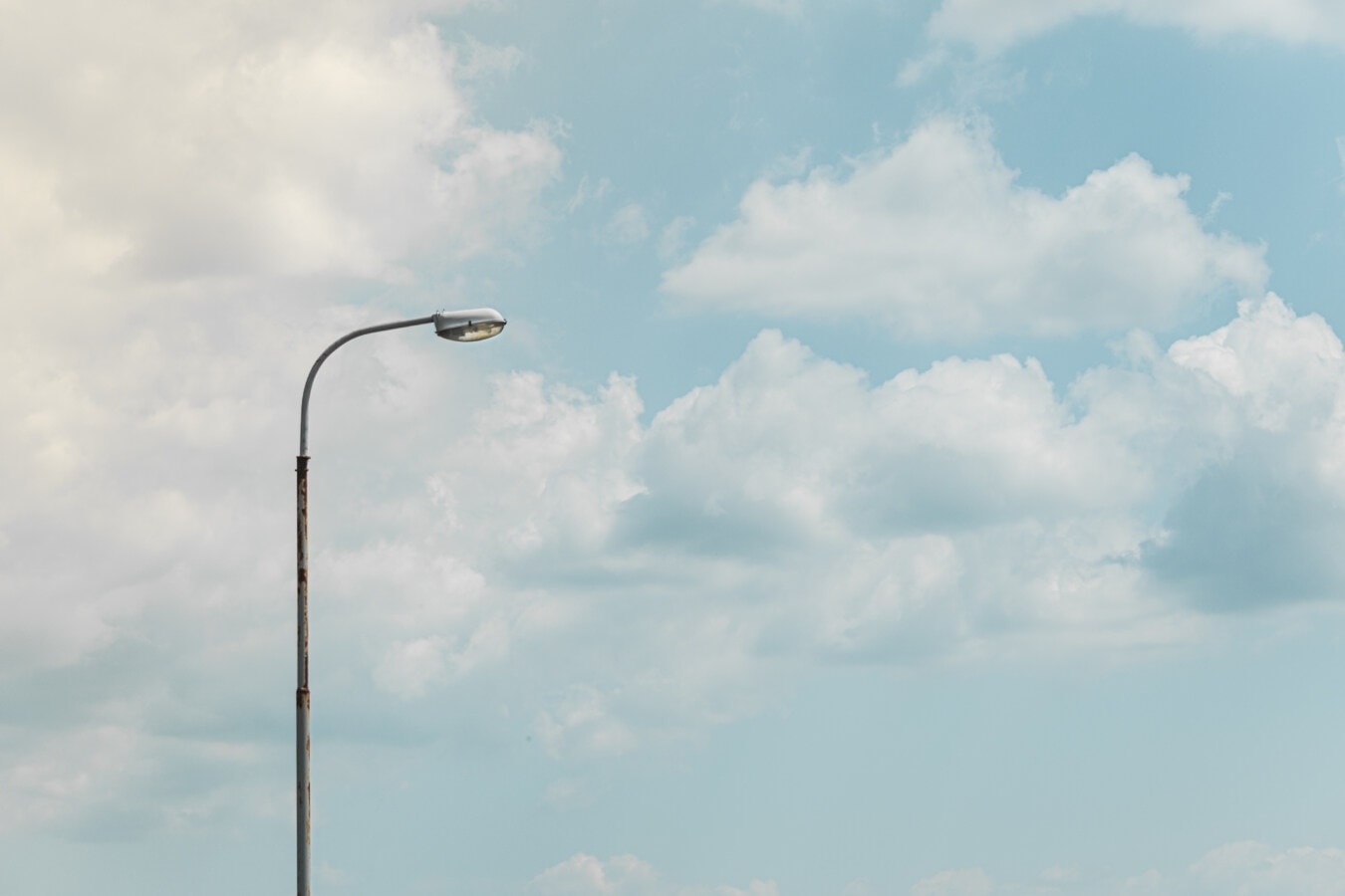 lamp, pole, blue sky, weather, clouds, nature, high, wind, fair weather, outdoors