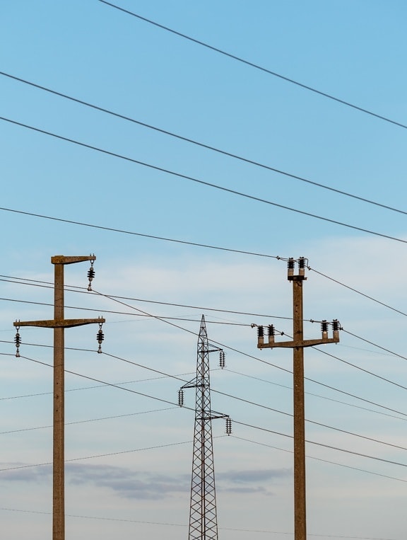 pylon, electricity, wires, system, transmission, distribution, technology, electric, voltage, wire