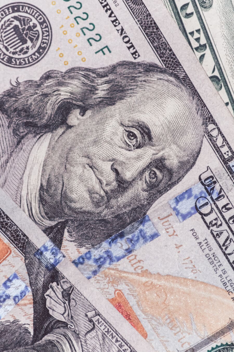 100$ Benjamin Franklin, US dollar, United States of America, inflation, cash, money, currency, finance
