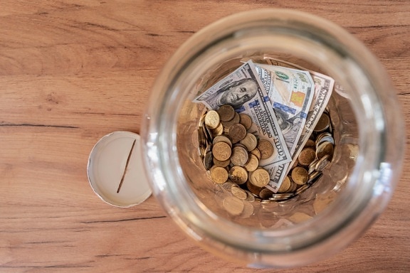 savings, dollar, coins, jar, stacks, inflation, economy, crisis, cash, economic growth