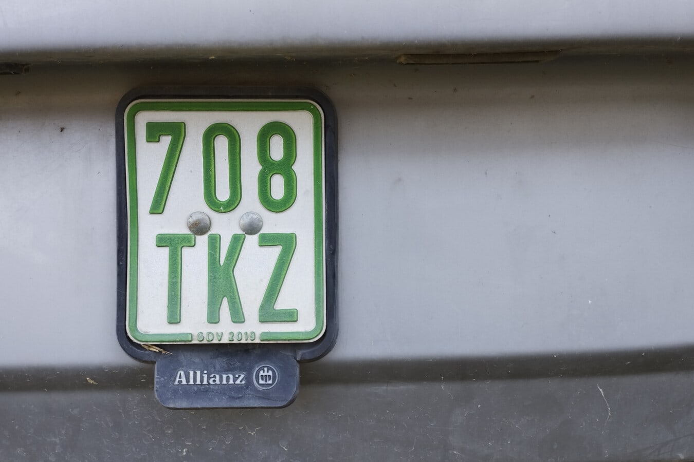 placas de registro, verde, número, Para-choques, perto, veículo, ao ar livre, sujo, sinal, sinal