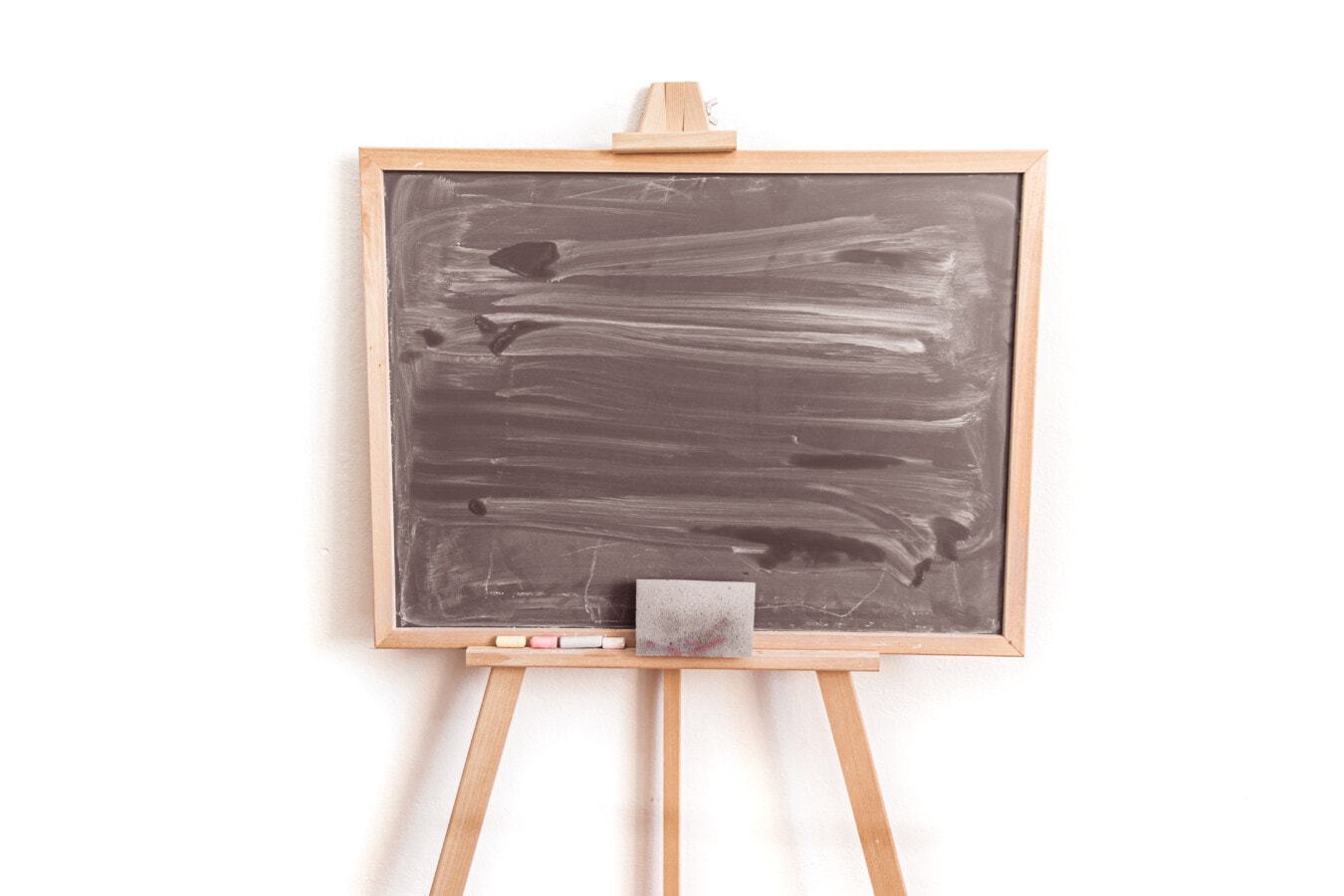 blackboard, wooden, sponge, chalk, empty, wood, retro, dirty, old, carpentry