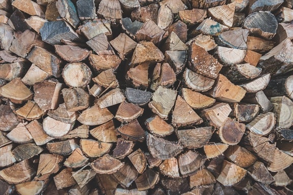 chopped wood, firewood, texture, stack, industry, structure, pattern, rough, bark, tree