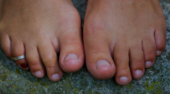 láb, gyönyörű, ujj, gyűrű, toe, mezítláb, bőr, ellátás, emberi, test