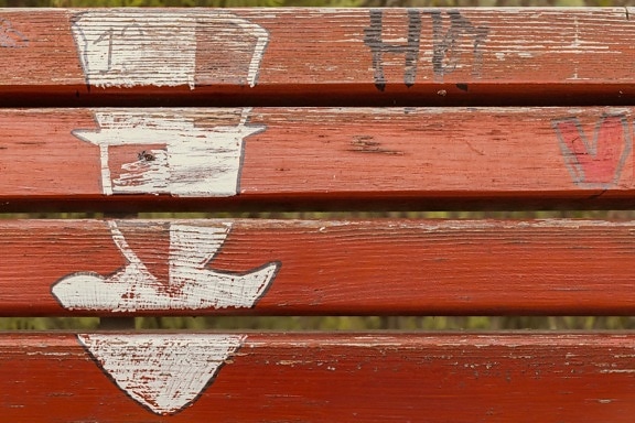 graffiti, bench, planks, wooden, close-up, grunge, texture, wood, pattern, design