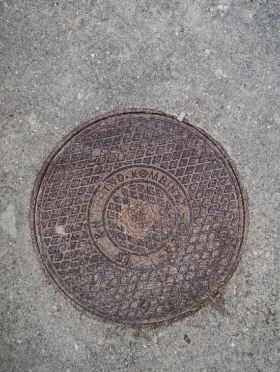 sewer, top, entrance, manhole cover, manhole, covering, urban, street, road, dirty