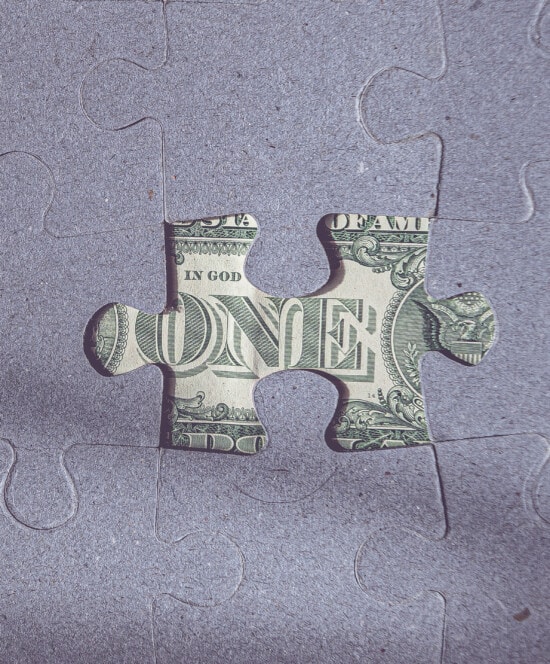 dollar, one, puzzle, part, close-up, cash, inflation, economy, money, game plan