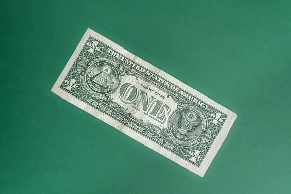 one, dollar, United States of America, money, banknote, cash, dark green, currency, finance, business