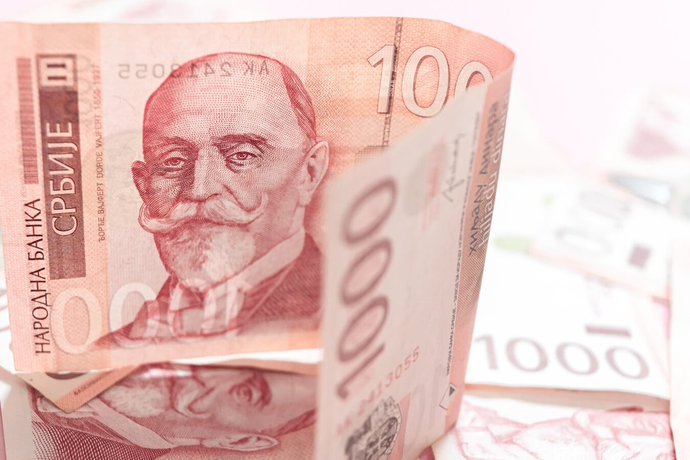 kontant, Serbien, serbiske dinar, pengeseddel, penge, papir, værdi, indkomst, besparelser, finansiering