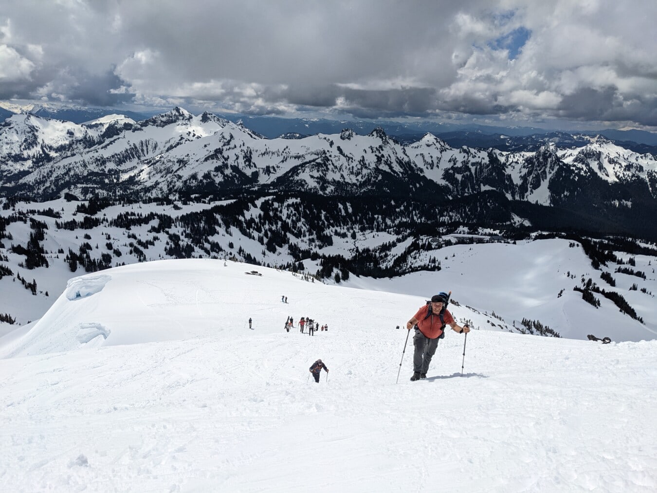 skiing, mountain climber, sport, snowy, mountain peak, mountains, slope, landscape, cold, mountain