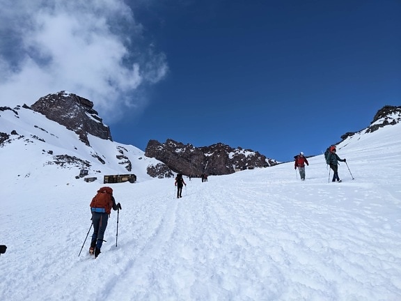 sportski, skijaš, skijanje, snježno, zima, nagib, avantura, rekreacija, ljudi, planine