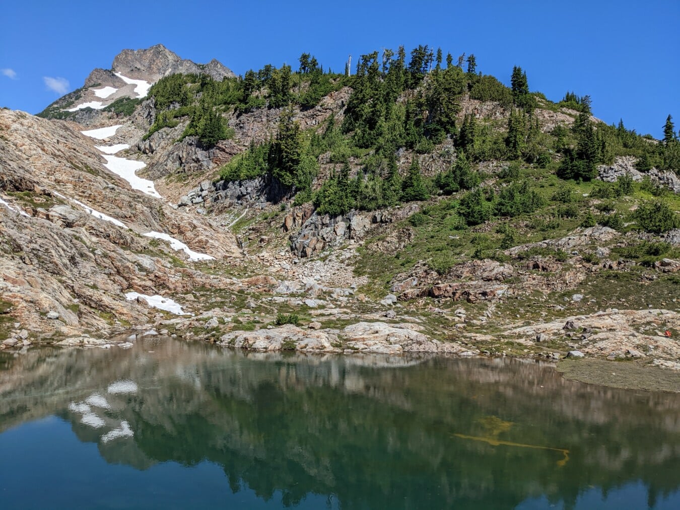lake, mountain, reflection, hilltop, national park, America, landscape, water, basin, nature