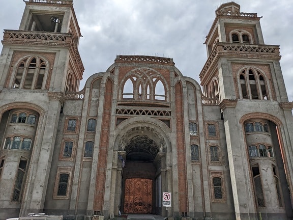 Peru, abandonado, catedral, Marco, arquitetura, fachada, edifício, religião, velho, cidade