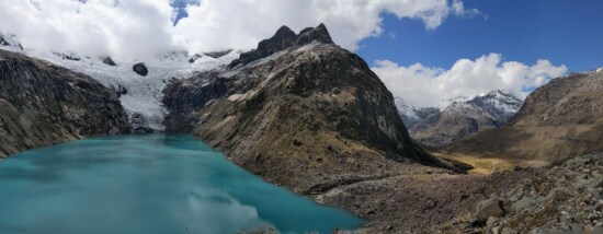 Panorama, am See, majestätisch, Bergspitze, Berge, Landschaft, Angebot, Wasser, im freien, Gletscher