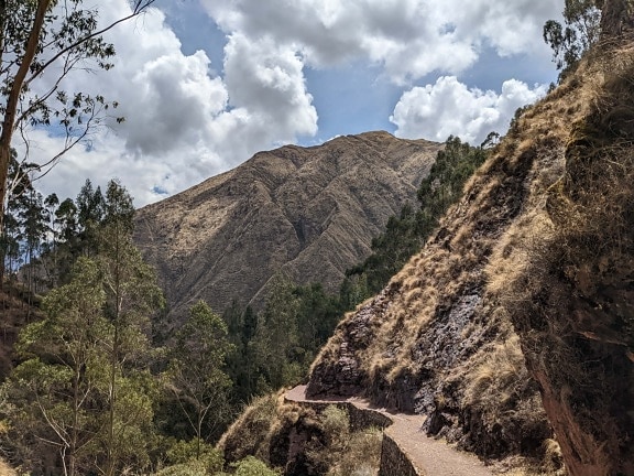 cliff, danger, road, Peru, rural, mountain, landscape, mountains, nature, outdoors