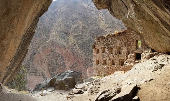 Перу, Археологія, цивілізація, стародавні, Печера, вхід, камінь, камінь, архітектура, краєвид