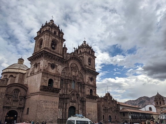 Katolícka, stredoveké, katedrála, národná kultúrna pamiatka, Peru, námestie, centrum, pouličné, náboženstvo, budova