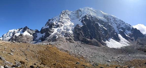 Bergspitze, Hochland, blauer Himmel, Klippe, Landschaft, Gletscher, Peak, Berge, Berg