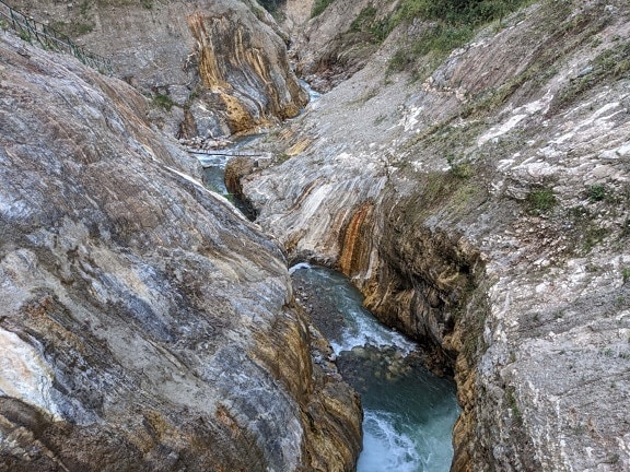 canyon, narrow, creek, stones, geology, formation, fast, water, flow, river