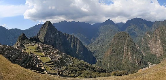 Machu Picchu, ladera de la montaña, Perú, pico de la montaña, American, sur, paisaje, panorama, rango, montañas, montaña